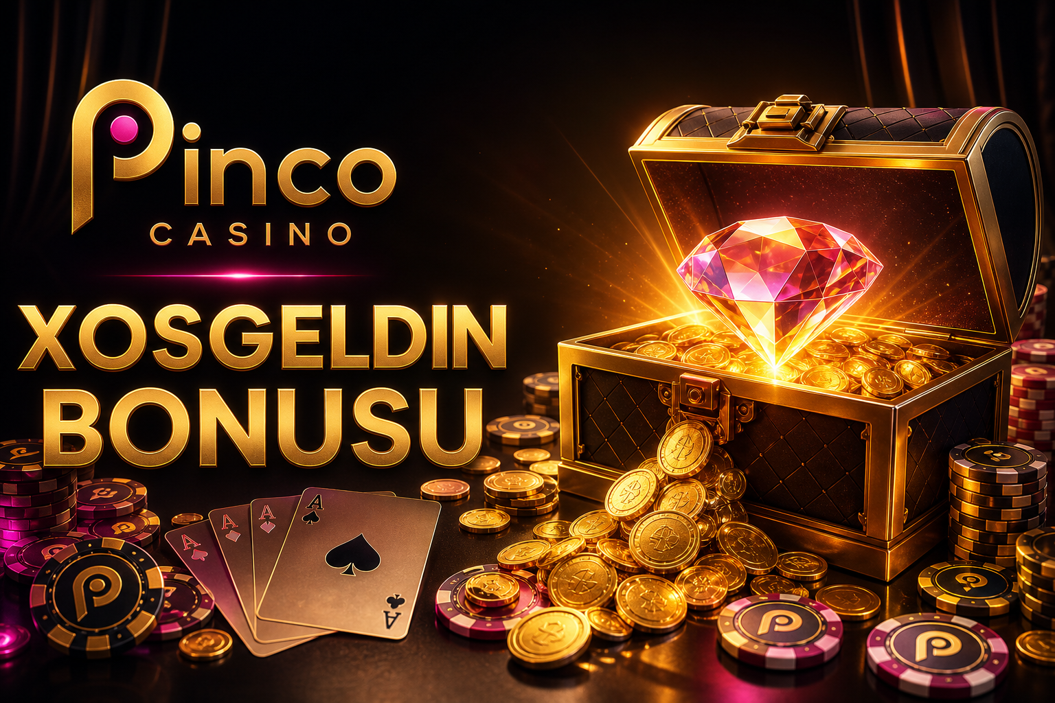 Pinco Casino bonus bölməsinin ekran görüntüsü